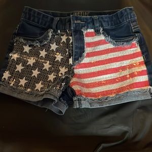 Justice American Flag shorts